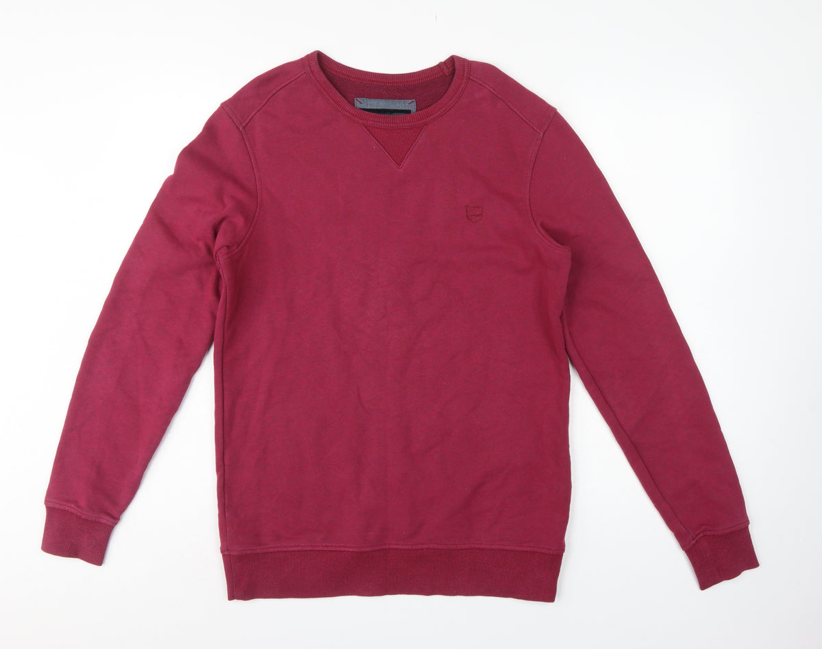 Bonobo Jeans Men’s Red M Crew Neck Pullover Sweatshirt Logo