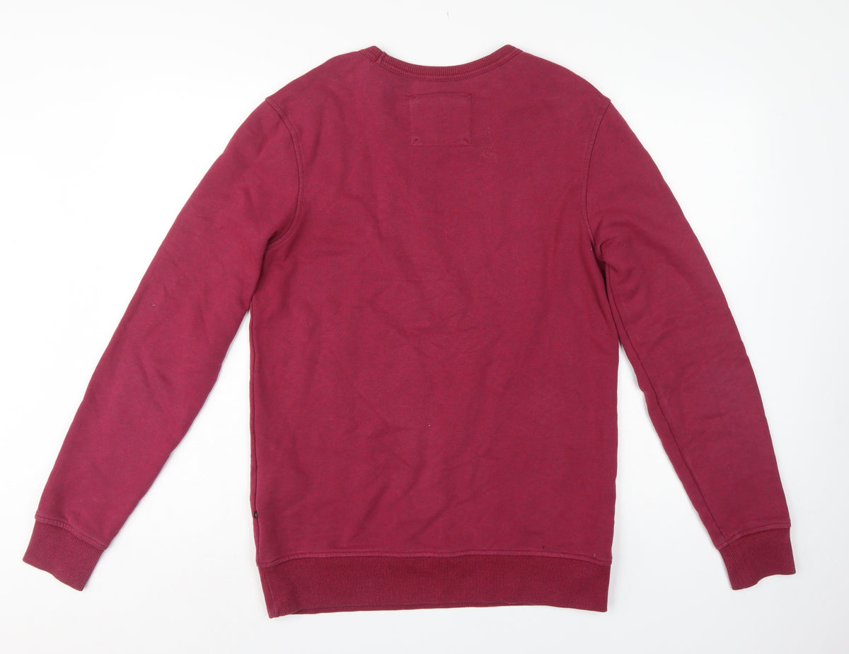 Bonobo Jeans Men’s Red M Crew Neck Pullover Sweatshirt Logo