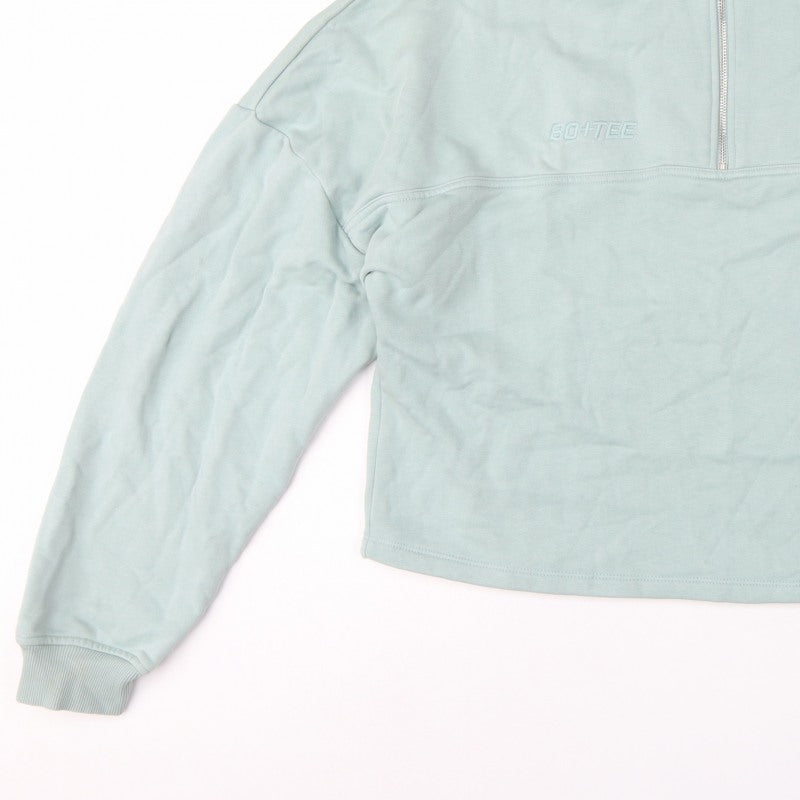 Bo+Tee Women’s Mint Green M 1/2 Zip High Neck Oversized Sweatshirt