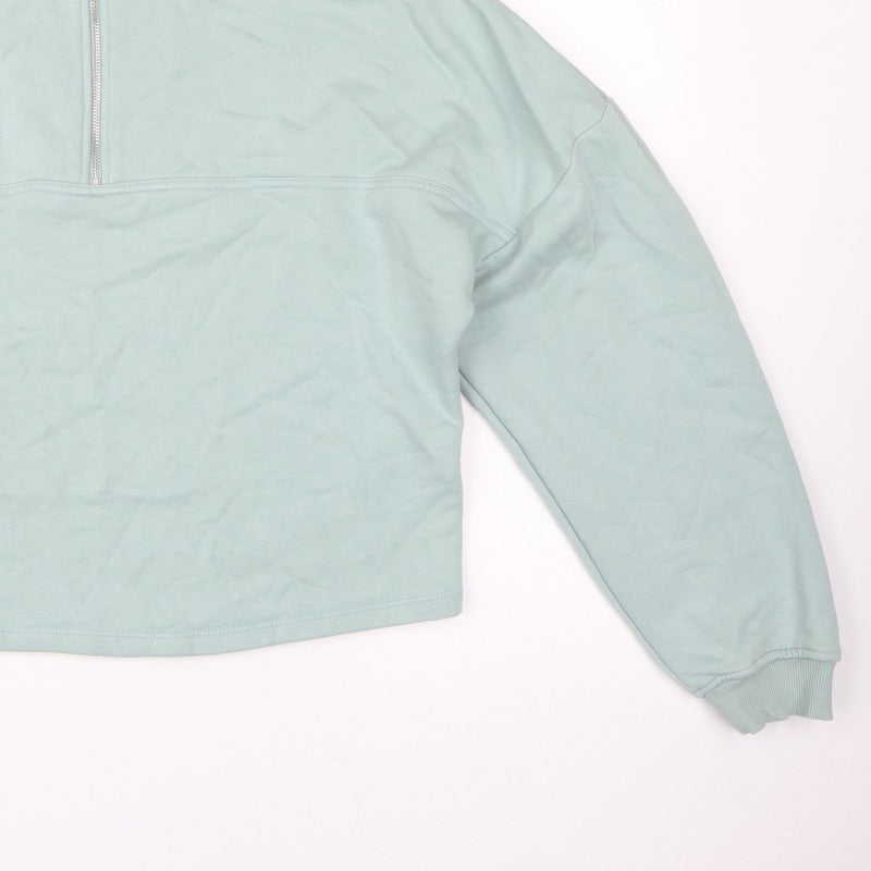 Bo+Tee Women’s Mint Green M 1/2 Zip High Neck Oversized Sweatshirt