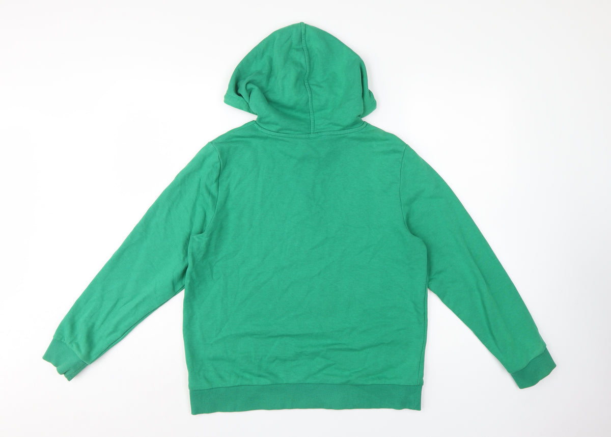 Marks and Spencer Women Green UK 12 Pullover Hooded Sweatshirt