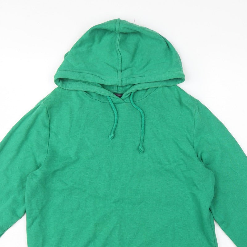 Marks and Spencer Women Green UK 12 Pullover Hooded Sweatshirt