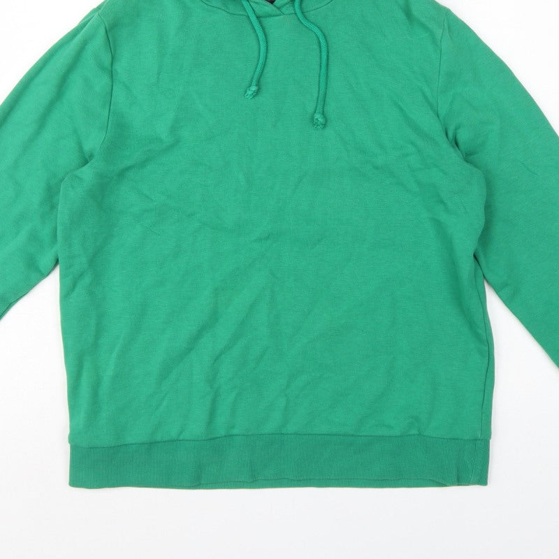 Marks and Spencer Women Green UK 12 Pullover Hooded Sweatshirt