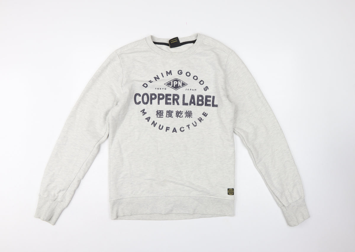 Superdry Men's Grey M Copper Label Graphic Print Crew Neck Sweatshirt
