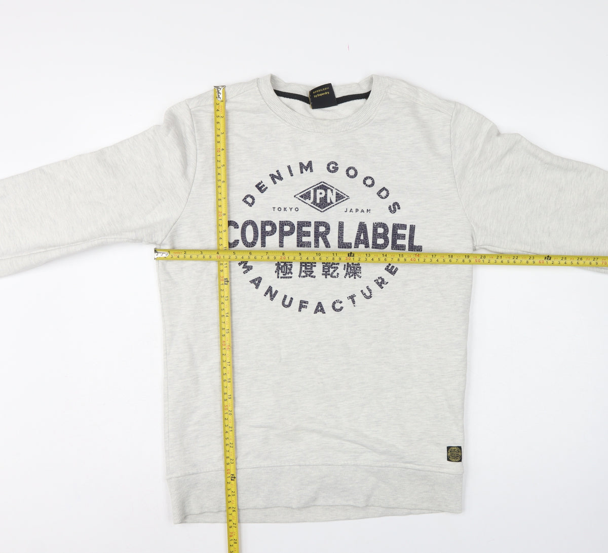Superdry Men's Grey M Copper Label Graphic Print Crew Neck Sweatshirt