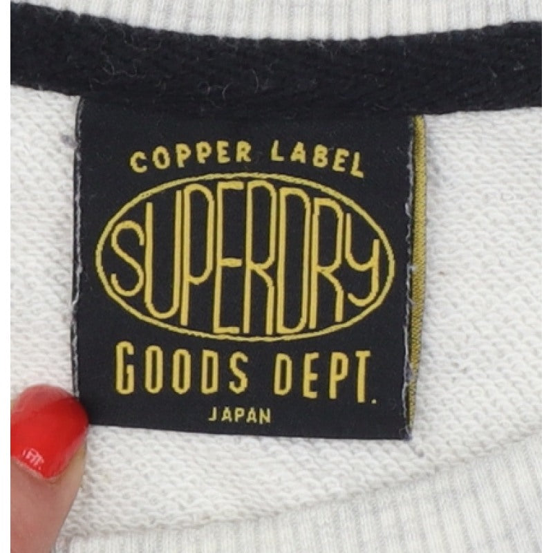Superdry Men's Grey M Copper Label Graphic Print Crew Neck Sweatshirt