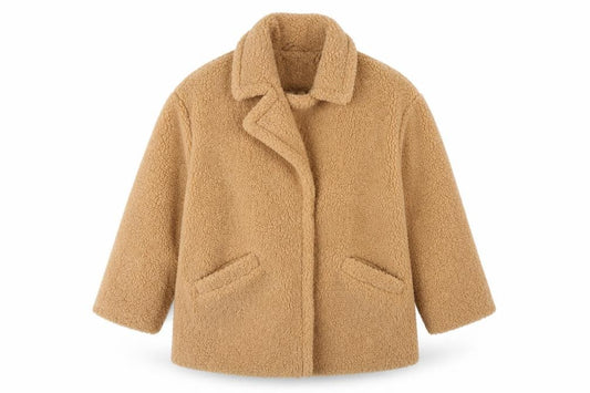 Dorothy Perkins Women’s Beige Petite UK 12 Teddy Fleece Short Coat