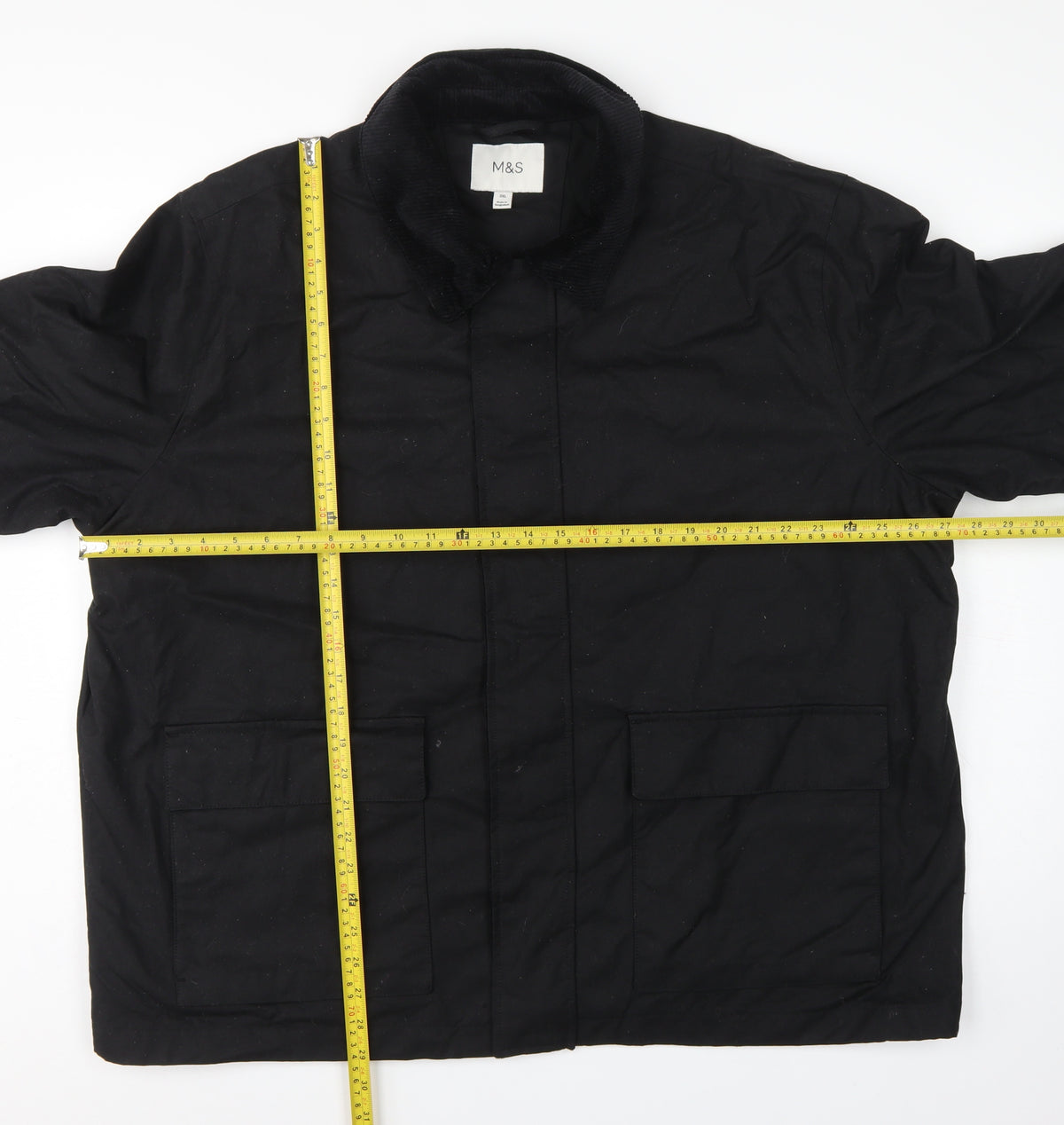 Marks & Spencer Men’s Black 2XL Military Cotton Lined Jacket