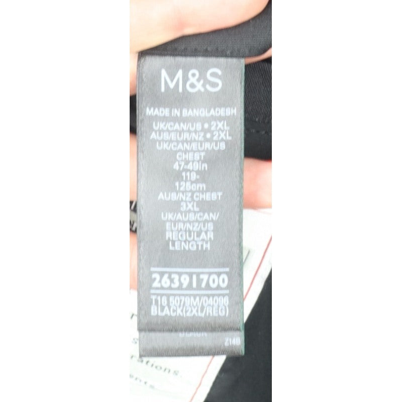 Marks & Spencer Men’s Black 2XL Military Cotton Lined Jacket