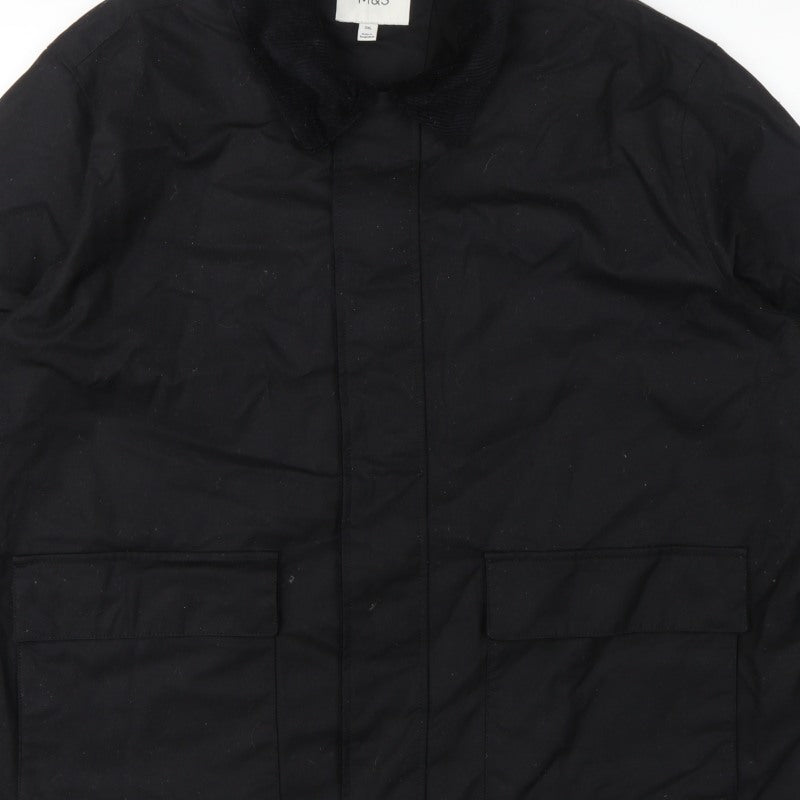 Marks & Spencer Men’s Black 2XL Military Cotton Lined Jacket