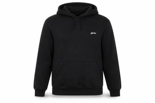 Slazenger Men's Black S Pullover Hoodie Logo Kangaroo Pocket