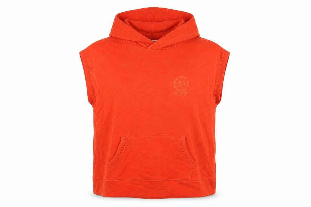 Next Women Orange UK 8 Sleeveless Pullover Hoodie Logo