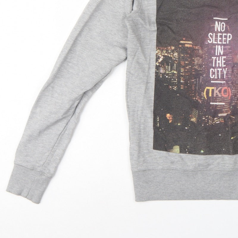 Blood Bank Men's Grey M Pullover Graphic Print City Sweatshirt