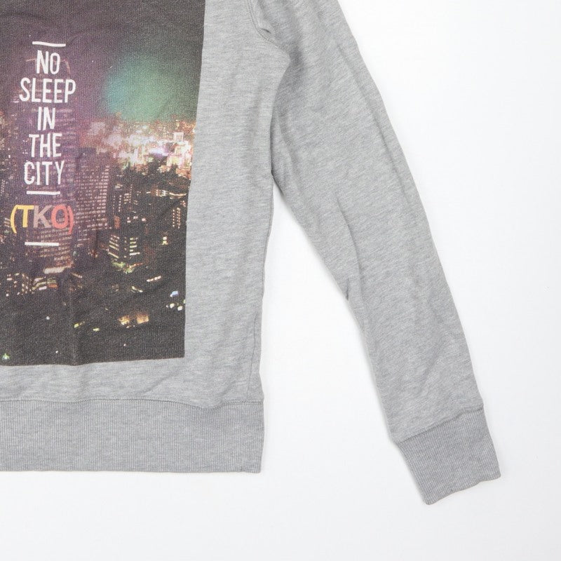 Blood Bank Men's Grey M Pullover Graphic Print City Sweatshirt