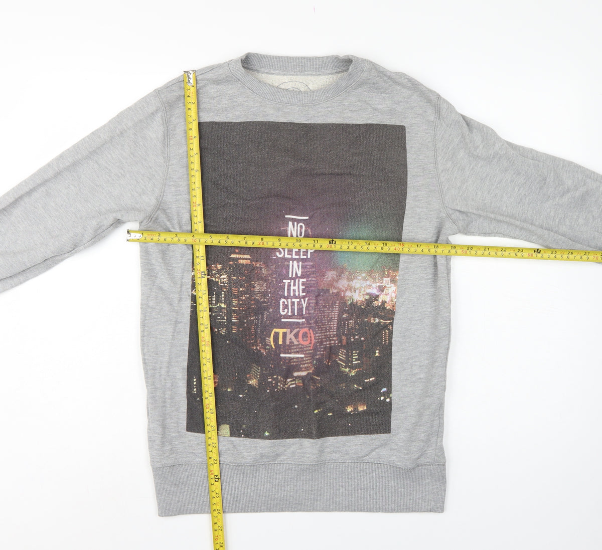 Blood Bank Men's Grey M Pullover Graphic Print City Sweatshirt