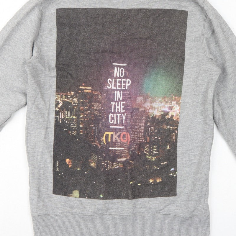 Blood Bank Men's Grey M Pullover Graphic Print City Sweatshirt