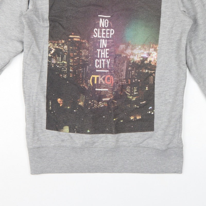 Blood Bank Men's Grey M Pullover Graphic Print City Sweatshirt