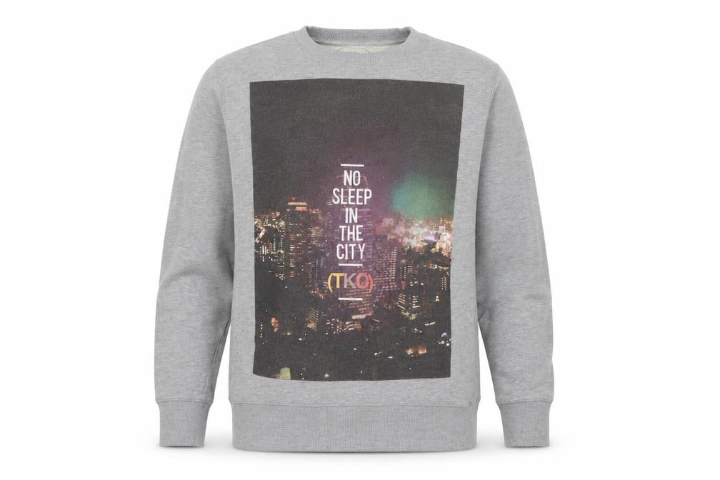 Blood Bank Men's Grey M Pullover Graphic Print City Sweatshirt