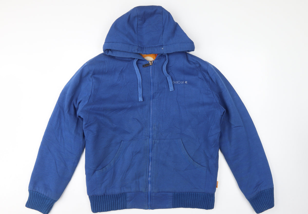SoulCal Men’s Blue Large Full Zip Sherpa Lined Hoodie