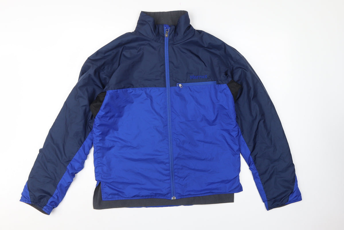 Marmot Men's Blue M Insulated Full Zip Windbreaker Hiking Jacket