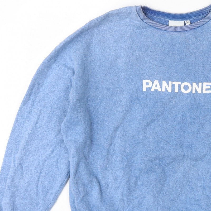 Pantone Women’s Blue UK 12 Pullover Logo Graphic Sweatshirt