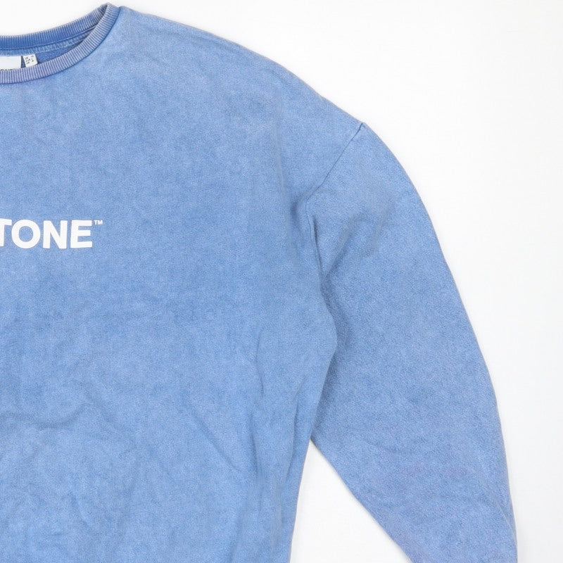 Pantone Women’s Blue UK 12 Pullover Logo Graphic Sweatshirt