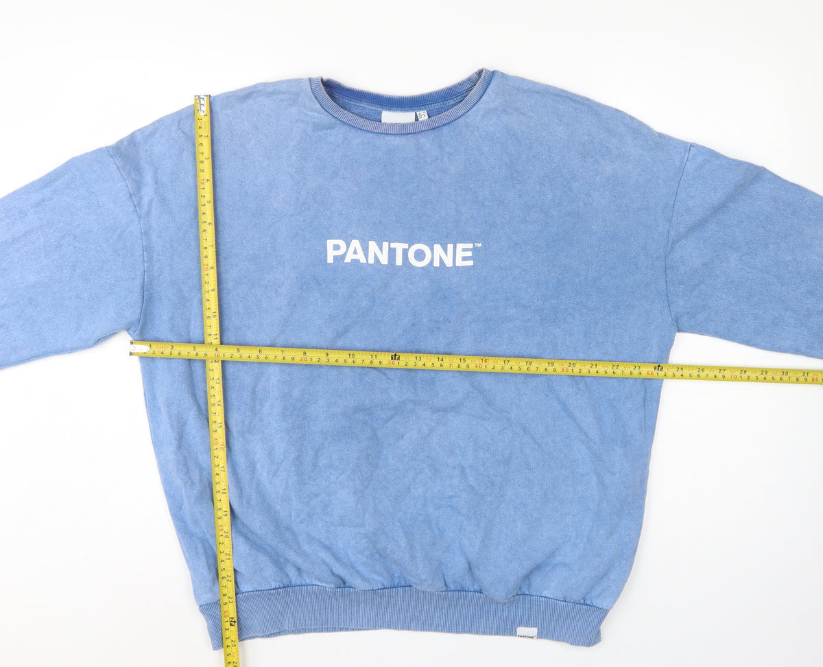 Pantone Women’s Blue UK 12 Pullover Logo Graphic Sweatshirt