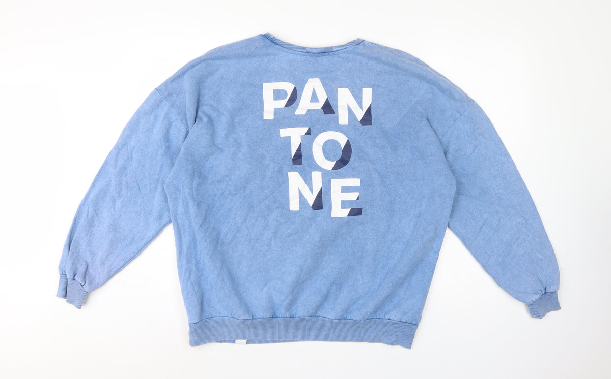 Pantone Women’s Blue UK 12 Pullover Logo Graphic Sweatshirt