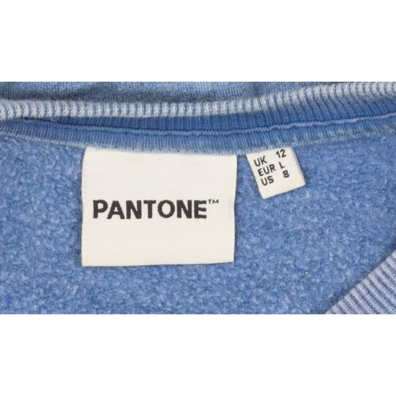 Pantone Women’s Blue UK 12 Pullover Logo Graphic Sweatshirt