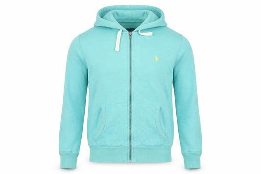 Polo Ralph Lauren Men Blue S Full Zip Hooded Logo Hoodie
