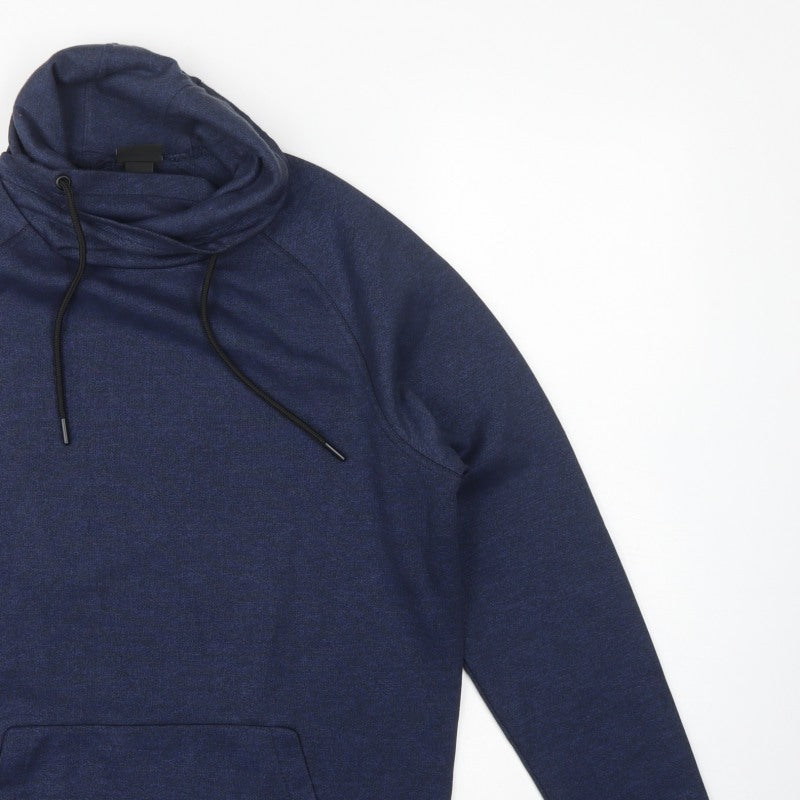 H&M Men’s Blue Size S Pullover Hoodie Drawstring Kangaroo Pocket