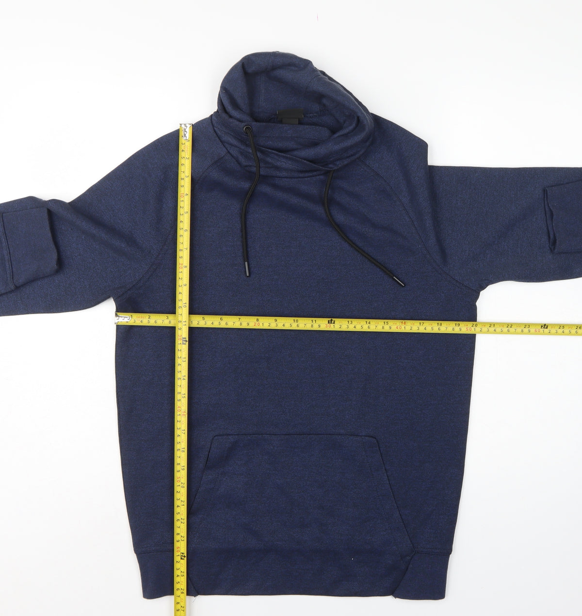 H&M Men’s Blue Size S Pullover Hoodie Drawstring Kangaroo Pocket