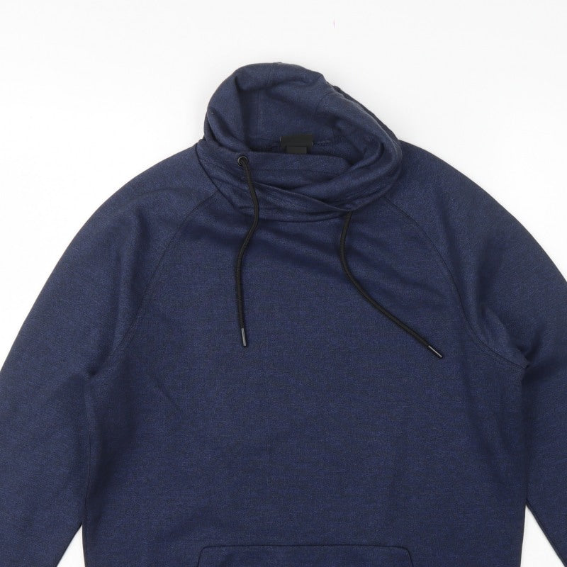 H&M Men’s Blue Size S Pullover Hoodie Drawstring Kangaroo Pocket
