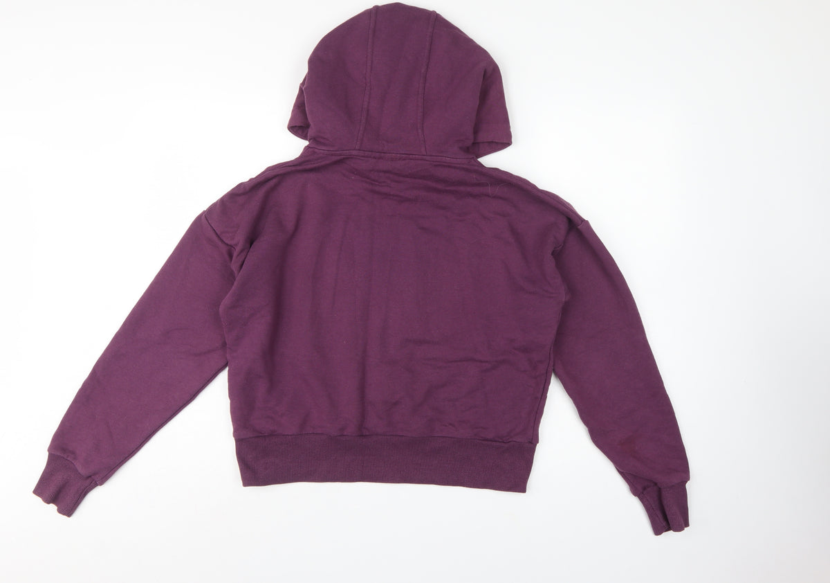 USA Pro Women's Purple UK 12 Pullover Hoodie Logo Drawstring