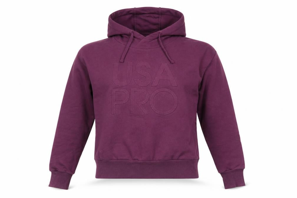 USA Pro Women's Purple UK 12 Pullover Hoodie Logo Drawstring