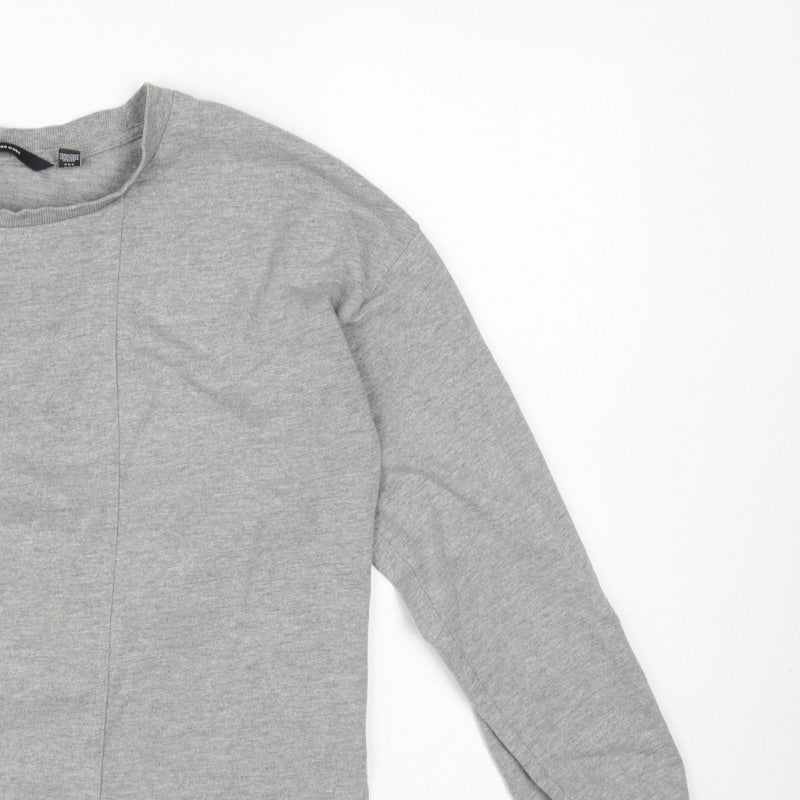 Vero Moda Women Grey M Pullover Crew Neck Long Sleeve Sweatshirt
