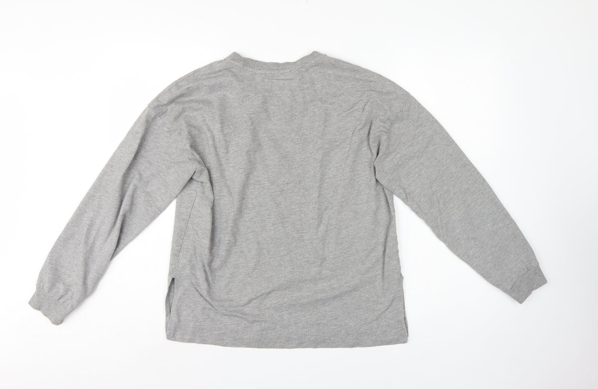 Vero Moda Women Grey M Pullover Crew Neck Long Sleeve Sweatshirt