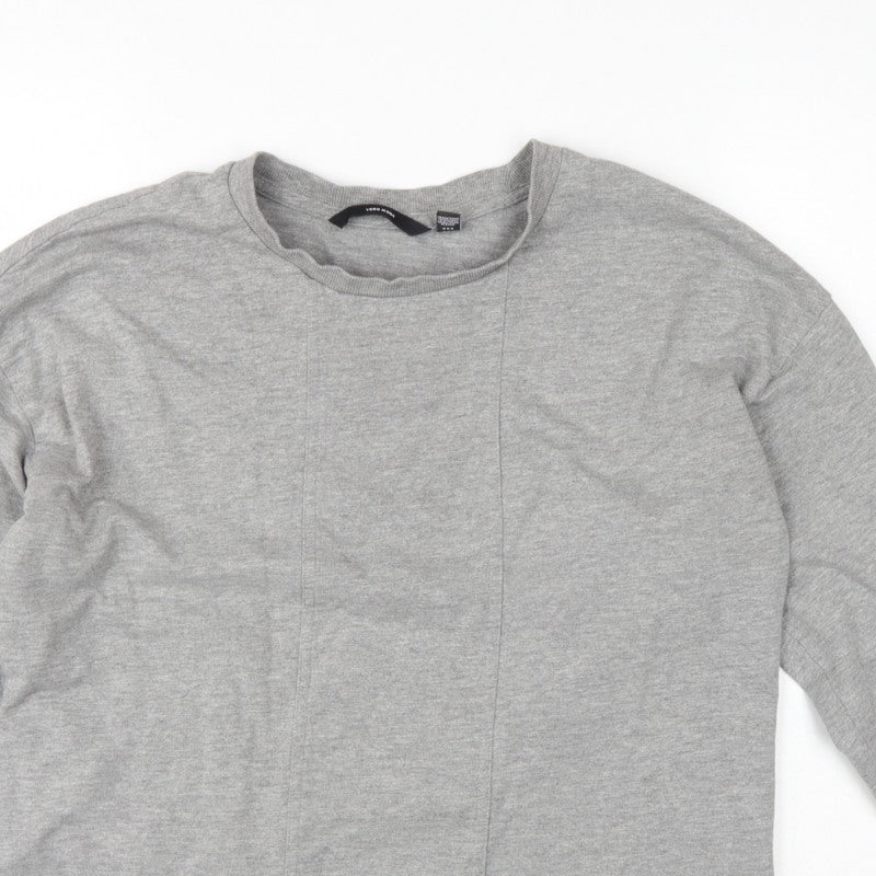 Vero Moda Women Grey M Pullover Crew Neck Long Sleeve Sweatshirt