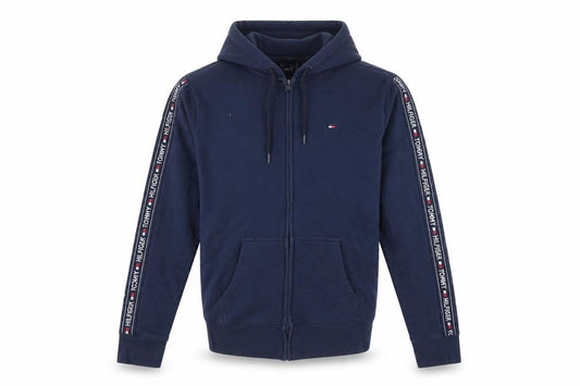 Tommy Hilfiger Men’s Blue M Full Zip Logo Tape Hoodie