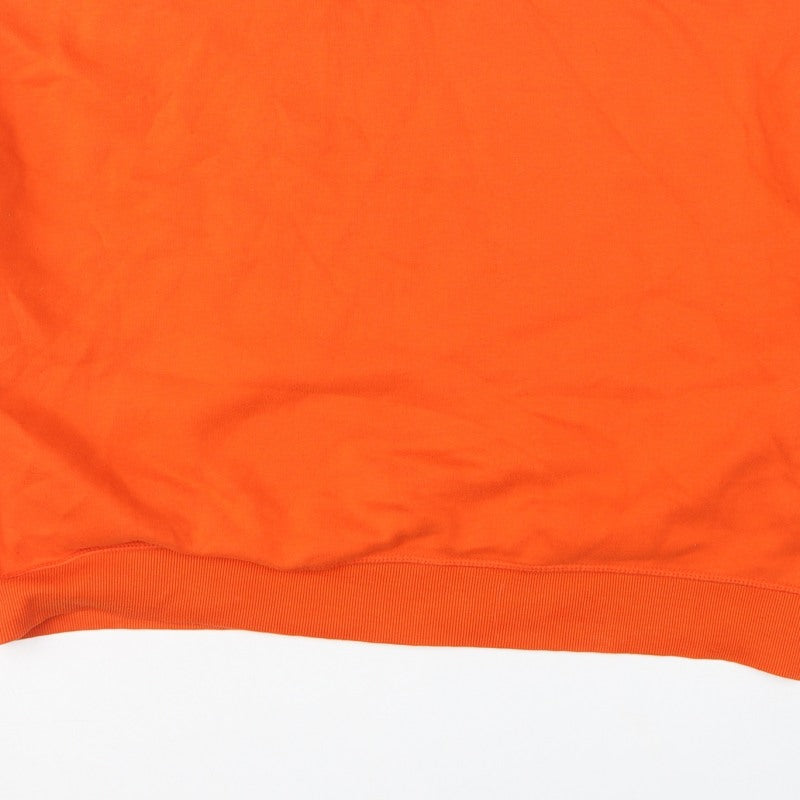 Stradivarius Women Orange S Oversized Crew Neck Pullover Sweatshirt
