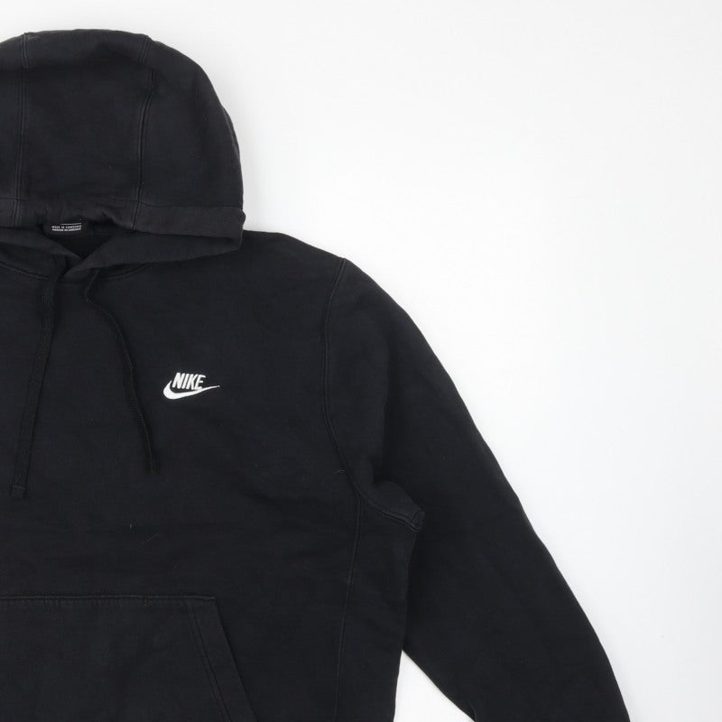 Nike Unisex Adults Black L Pullover Hoodie Logo Pocket