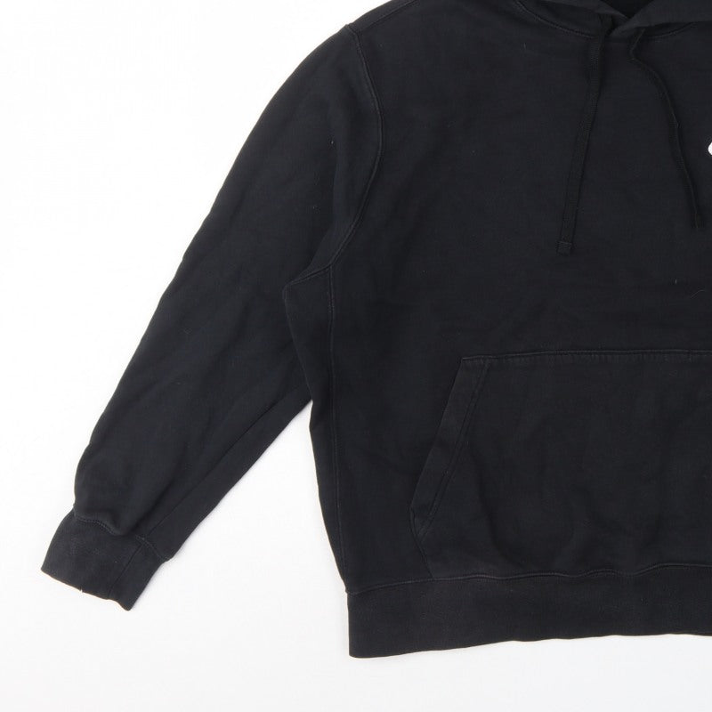 Nike Unisex Adults Black L Pullover Hoodie Logo Pocket