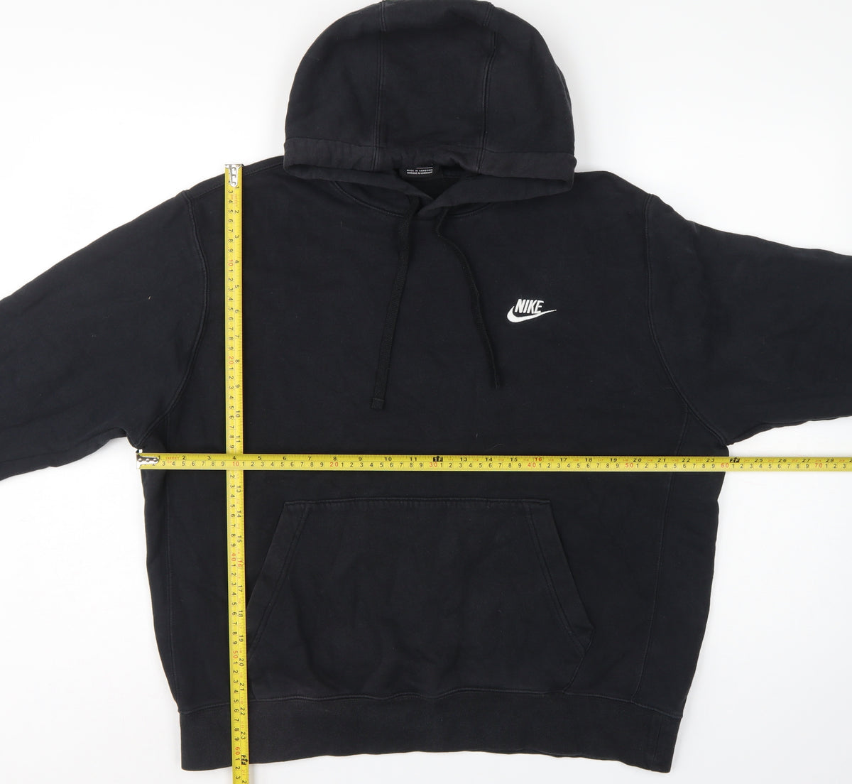 Nike Unisex Adults Black L Pullover Hoodie Logo Pocket