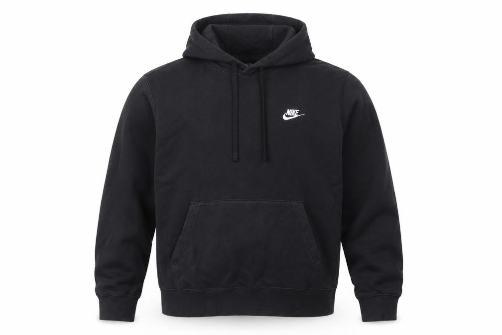 Nike Unisex Adults Black L Pullover Hoodie Logo Pocket