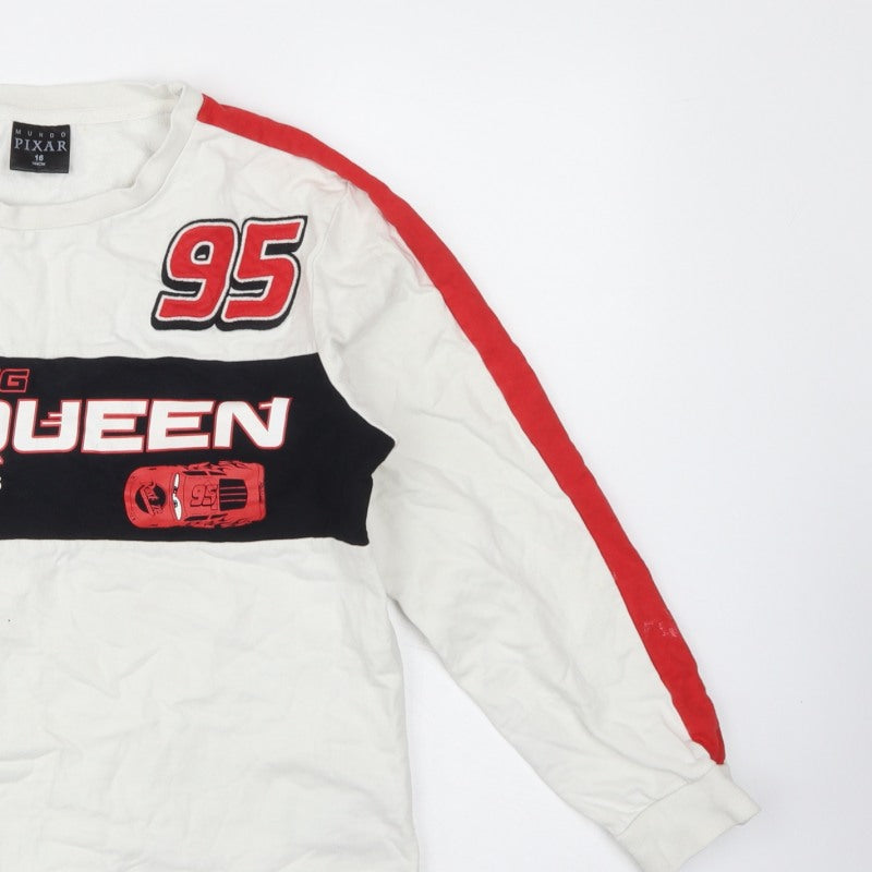 Mundo Pixar Boys White 16 Years Lightning McQueen 95 Sweatshirt