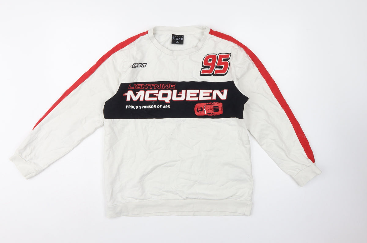 Mundo Pixar Boys White 16 Years Lightning McQueen 95 Sweatshirt