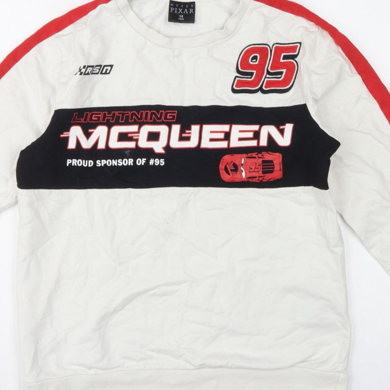 Mundo Pixar Boys White 16 Years Lightning McQueen 95 Sweatshirt
