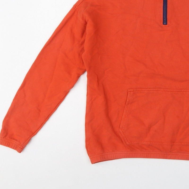 Boden Boys Orange 13-14 Years 1/4 Zip High Neck Sweatshirt