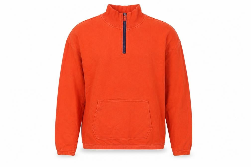 Boden Boys Orange 13-14 Years 1/4 Zip High Neck Sweatshirt