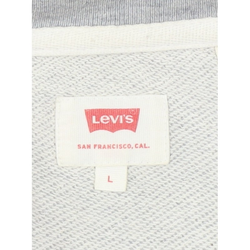 Levi's Men's Grey L Crew Neck Pullover Logo Sweatshirt